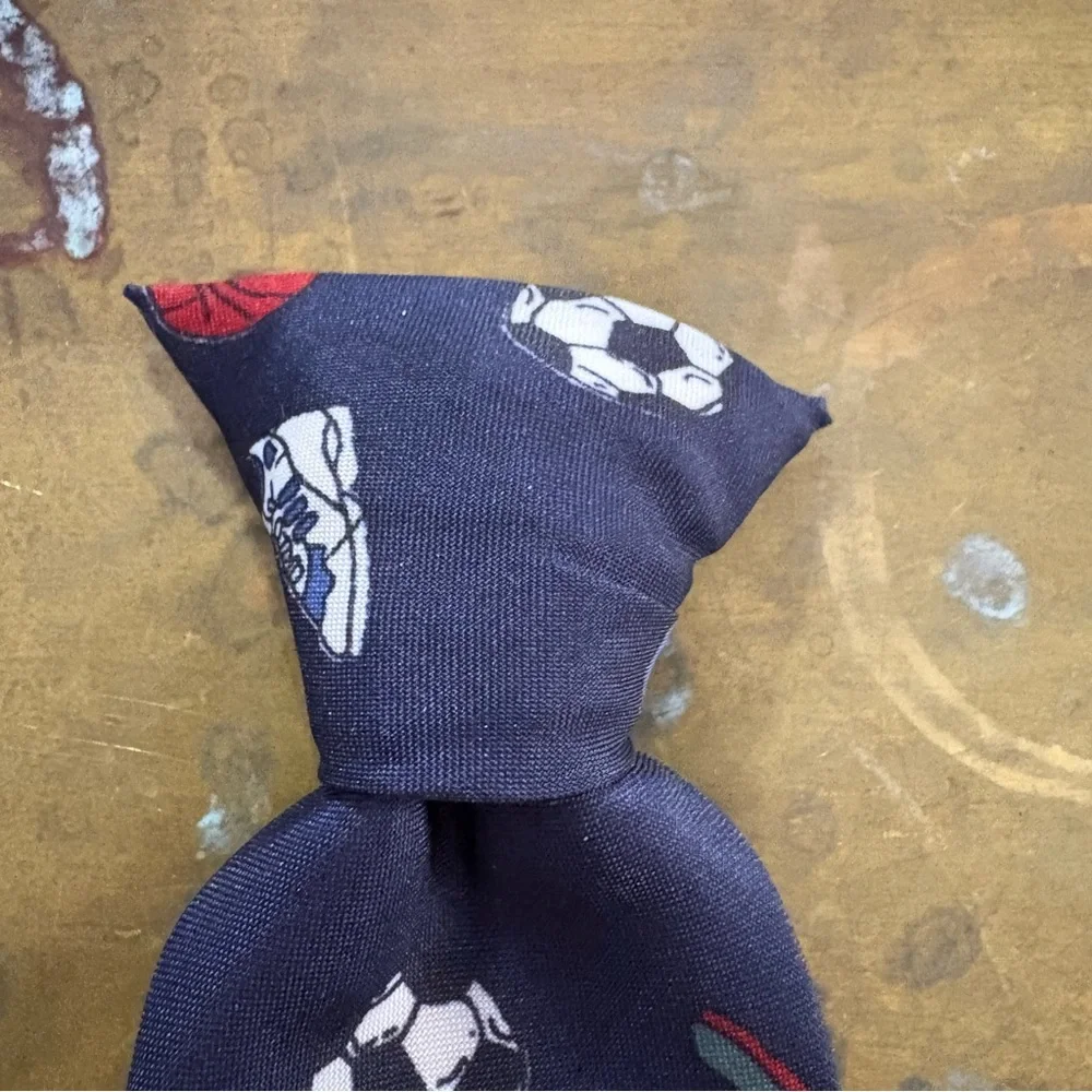 Michael James Boy's Clip On‎ Tie Navy Sports Pre-tied Soccer Basketball Church